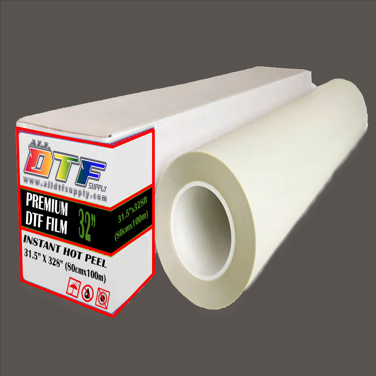 ALL DTF Pro Instant Hot Peel 31.5in x 328ft DTF Transfer Film Premium Roll, Double Sided