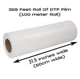 ALL DTF Pro Instant Hot Peel 31.5in x 328ft DTF Transfer Film Premium Roll, Double Sided