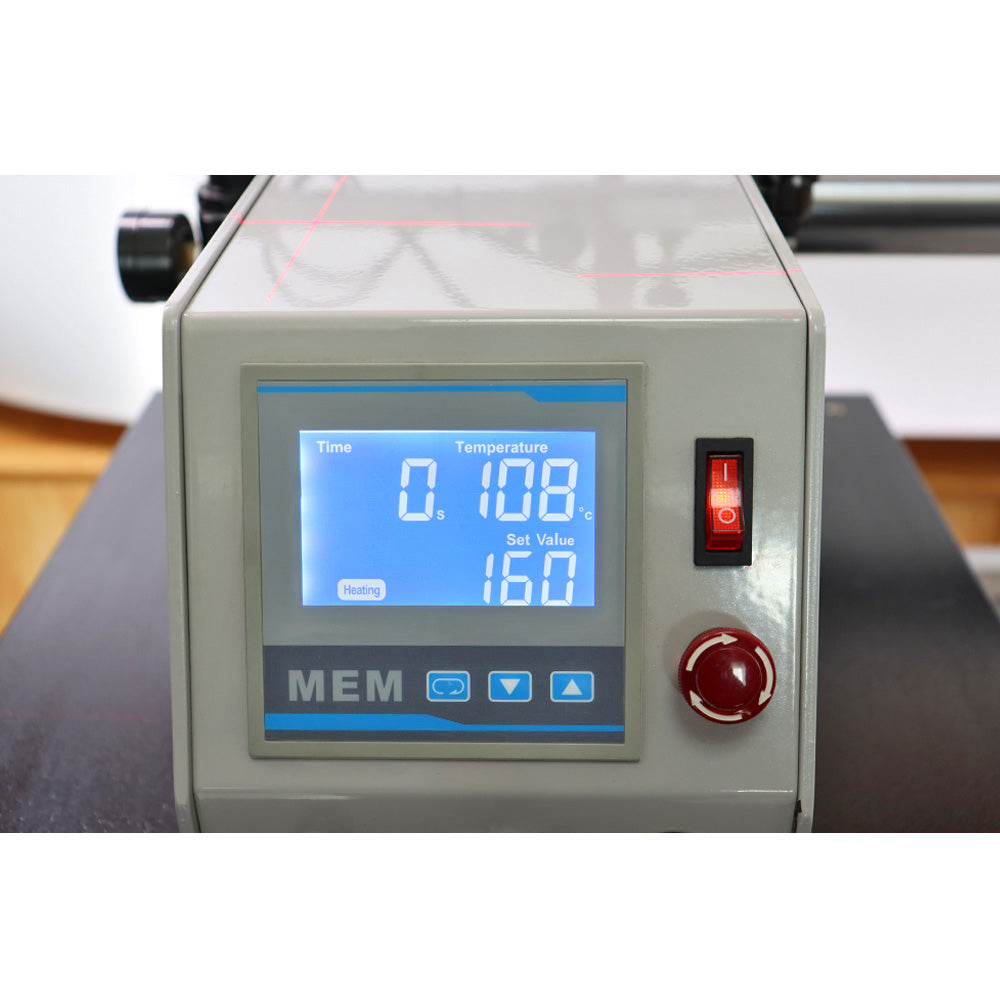 MEM 16" x 20" Semi-Automatic Pneumatic Double Station Heat Press with Laser Positioning System